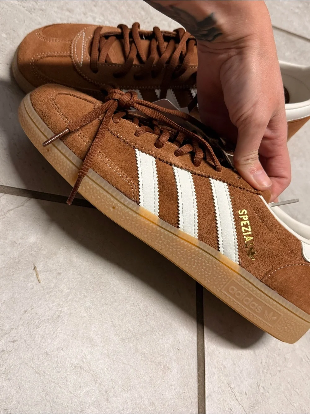 adidas Spezial Men’s Suede Sneakers - Brown/White
